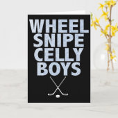 Wheel Snipe Celly Boys ホッケー カード (黄色い花)