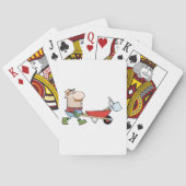 Wheelbarrowとツールを使用した漫画の農家 トランプ (裏面)