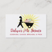 wheelbarrow woman baker giant sweets business c... 名刺 (正面)