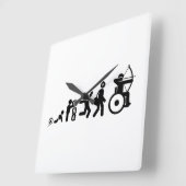 Wheelchair Archery スクエア壁時計 (傾斜)