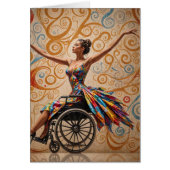 Wheelchair Dancing Lady All Occasions Greeting  (正面)