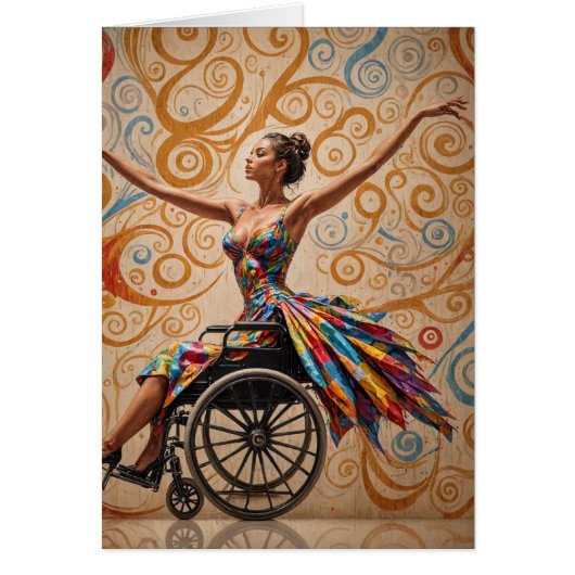 Wheelchair Dancing Lady All Occasions Greeting (正面)