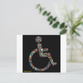 wheelchair_funky_zazzle.jpeg ポストカード (スタンド正面)