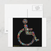 wheelchair_funky_zazzle.jpeg ポストカード (正面/裏面)