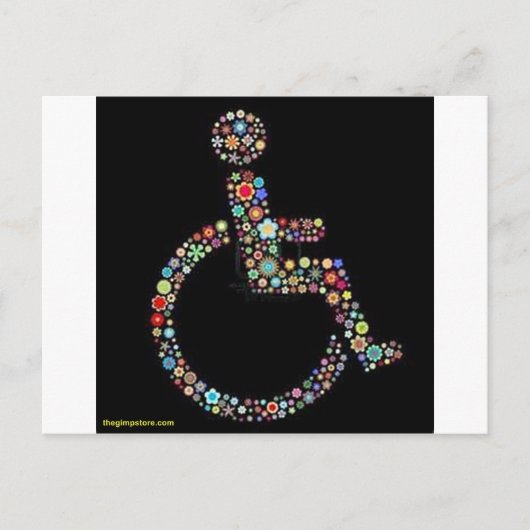 wheelchair_funky_zazzle.jpeg ポストカード (正面)