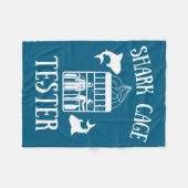 Wheelchair Handicap Humor Handicapped Shark Cage T フリースブランケット (正面(横))