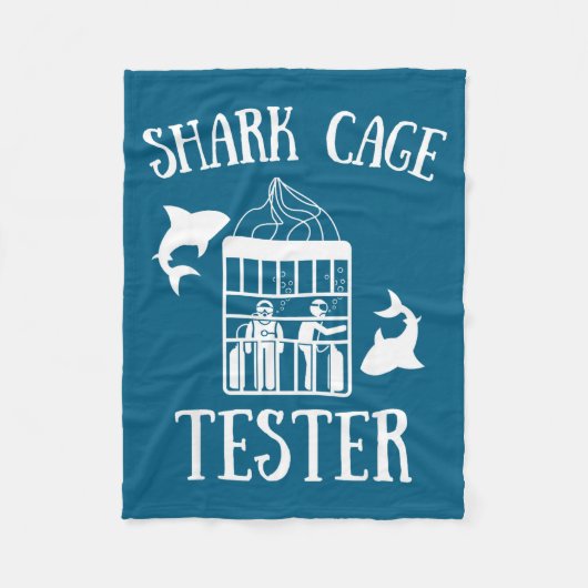 Wheelchair Handicap Humor Handicapped Shark Cage T フリースブランケット (正面)