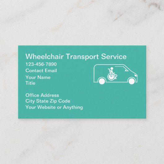 Wheelchair Medical Transport Business Cards 名刺 (正面)
