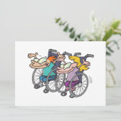 Wheelchair Race Fun Adaptive Sports Characters 招待状 (スタンド正面)