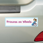 WheelchairPrincessBumper バンパーステッカー (車上)