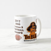 WHEELERSBURGの勝利州のフットボールの王冠2017年- コーヒーマグカップ (正面右)
