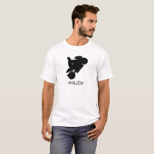 WheelieのシルエットのイカのTシャツ Tシャツ (正面フル)