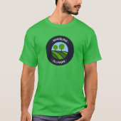 Wheeling Illinois Hills and Trees Oversized Tシャツ (正面)
