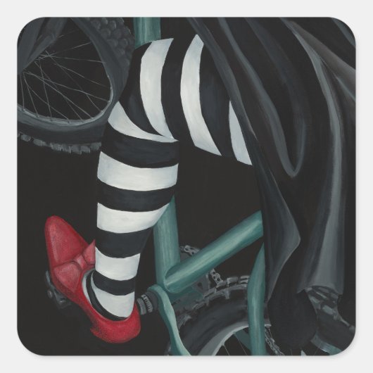 Wheels Up! スクエアシール (正面)