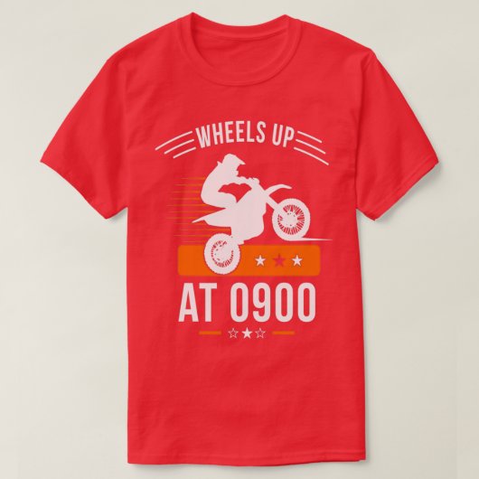 Wheels up at 0900 KTM Orange  Tシャツ (デザイン正面)