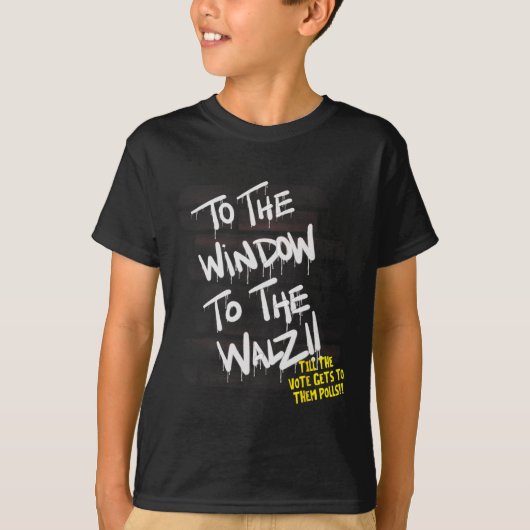 Wheimer Harris W 2024投票のウィンドウに Tシャツ (正面)