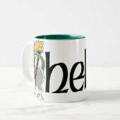 Whelanのケルト族のドラゴンのマグ ツートーンマグカップ (正面左)