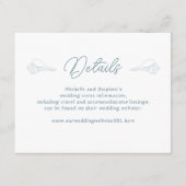 Whelk Shellsの結婚詳細Webサイトの囲い エンクロージャーカード (正面)