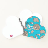 Whelk Shells Illustrated Custom Heart-shaped ノートブック (内部)