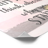 WHEN 考え YOU ABOUTやめ s – ピンクの金ゴールド引用文 ポスター (角)