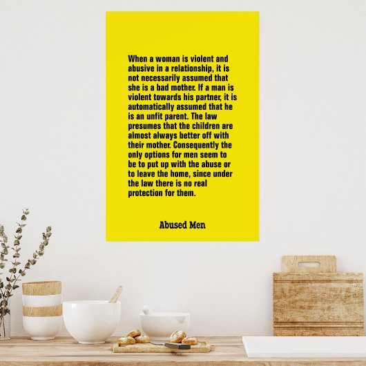 When A Woman Is Violent And Abusive … ポスター (キッチン)