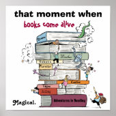 When Books 来 Alive Literacy Poster ポスター (正面)