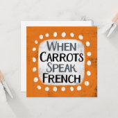 When Carrots 話 Greetingフランスの Card カード (正面/裏面インサイチュ)