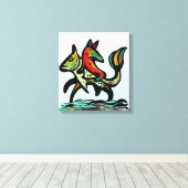 When Earth and Water Collide The Fox and The Trout キャンバスプリント (インサイチュ (ウッドフロア))