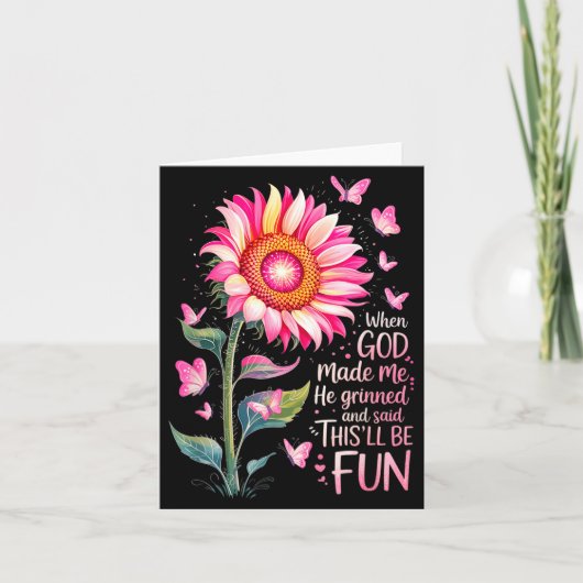 When God Made Me He Grinned And Said Funny Bday Sa カード (正面)