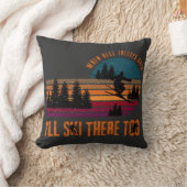 When Hell Freezes Over I'll Ski There Too Charcoal クッション (ブランケット)