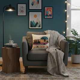 When Hell Freezes Over I'll Ski There Too Ivory クッション