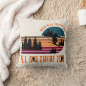 When Hell Freezes Over I'll Ski There Too Ivory クッション (ブランケット)