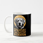 When I Look Into My Pet's Eyes Christian Pets コーヒーマグカップ (左)