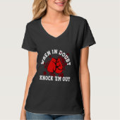 When In Doubt Knock 'em Out Boxing KO Fighting Cha Tシャツ (正面)
