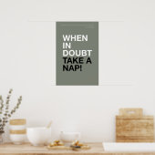 WHEN IN DOUBT, TAKE A NAP – Cozy Wall Art ポスター (キッチン)