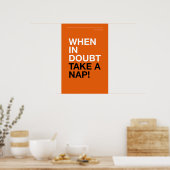 WHEN IN DOUBT, TAKE A NAP – Cozy Wall Art ポスター (キッチン)