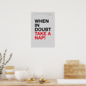 WHEN IN DOUBT, TAKE A NAP – Cozy Wall Art ポスター (キッチン)