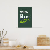 WHEN IN DOUBT, TAKE A NAP – Cozy Wall Art ポスター (キッチン)
