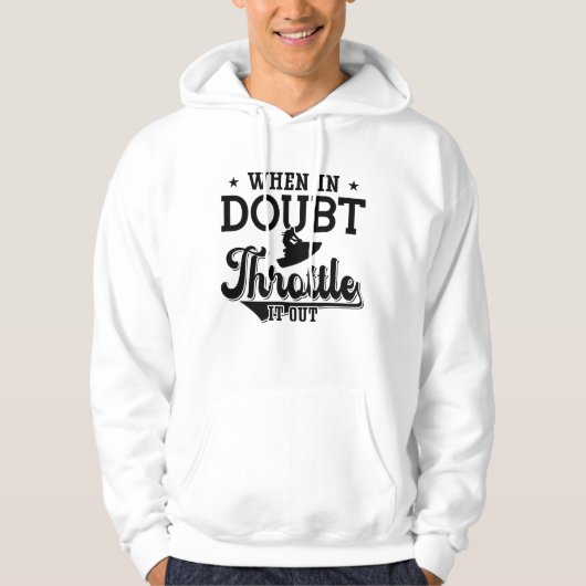When In Doubt Throttle It Out Jet Skiing Jet Ski パーカ (正面)