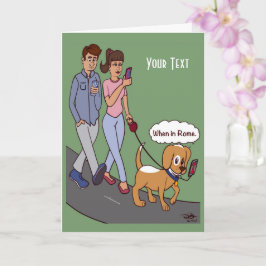 When In Rome折り畳みグリーティングカード カード