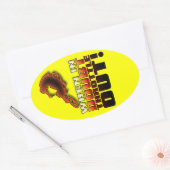 When IndousダートバイクモトクロスStiをスロットルアウト 楕円形シール (封筒)