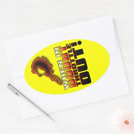 When IndousダートバイクモトクロスStiをスロットルアウト 楕円形シール (封筒)