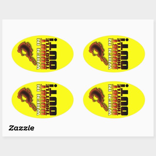 When IndousダートバイクモトクロスStiをスロットルアウト 楕円形シール (シート)