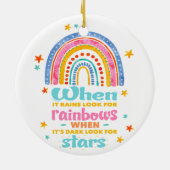 When It Rains Look For Rainbows セラミックオーナメント (裏面)