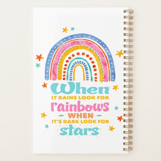 When It Rains Look For Rainbows プランナー手帳 (裏面)