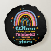 When It Rains Look For Rainbows ラウンドクッション (裏面)