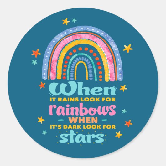 When It Rains Look For Rainbows ラウンドシール (正面)