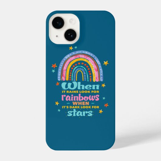 When It Rains Look For Rainbows iPhoneケース (裏面)