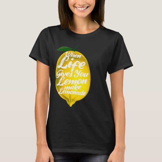 When Life 与え You  Lemon Veganismオーガニックダイエットve Tシャツ (正面)