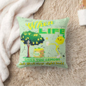 When Life 与え You Lemonsおもしろい引用文 クッション (ブランケット)